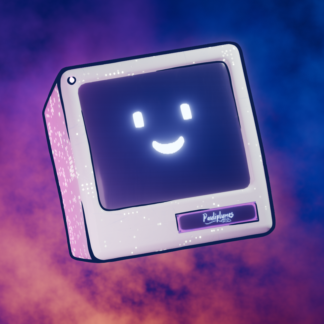 photo profil pauliplumes cubtuber vtuber en forme de cube 3D